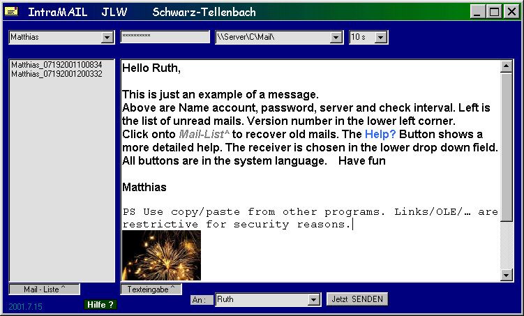 Screenshot for IntraMail 2003.01.20